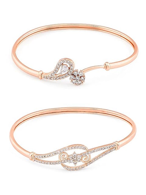 Zaveri Pearls Rose Gold Bracelet